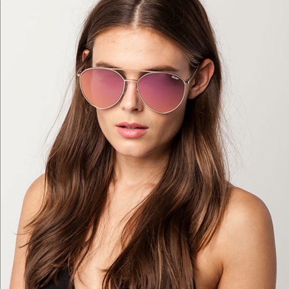 Quay Australia Indio Pink Aviator Sunglasses - Picture 2 of 3